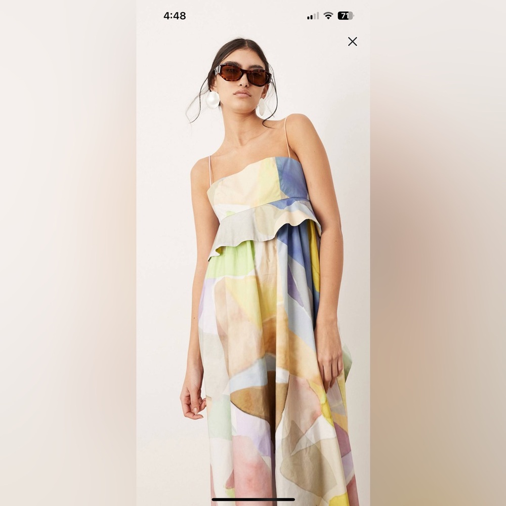 ASOS Editon OUT OF STOCK empire waist pastel maxi dress.